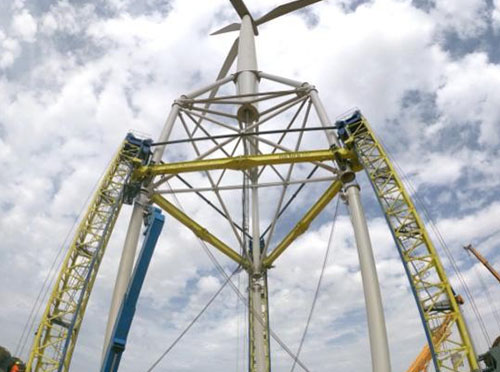 塔筒過渡段及框架結構